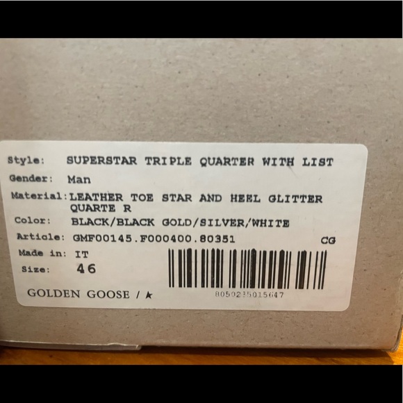 AUTHENTIC & Purchased from Golden Goose — GOLDEN GOOSE SUPER STAR TRIPLE QUARTER - Picture 6 of 12